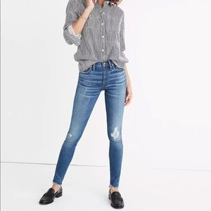 Madewell 9” high rise skinny jeans in Allegra